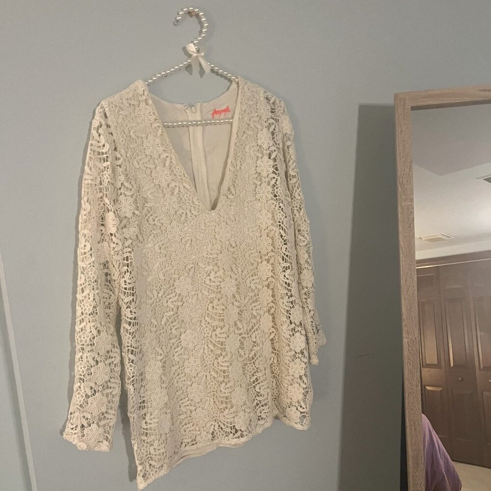 White Crotched Free People Top